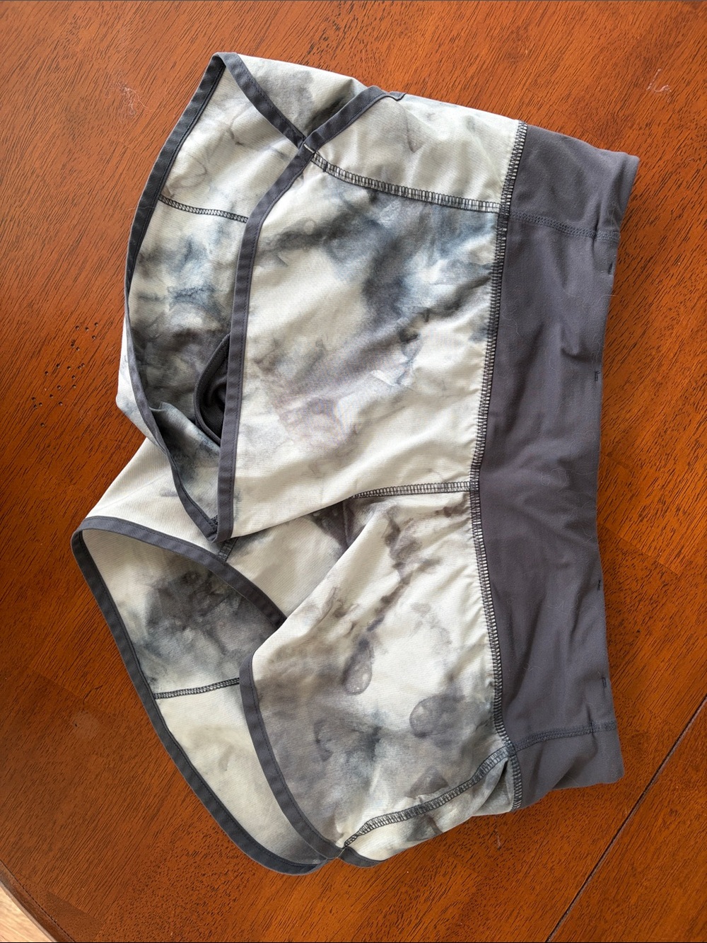 lululemon athletica Gray Tie-Dye Athletic Shorts